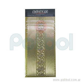 Stamping flexible autoadhesivo color oro N03