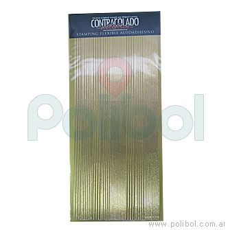 Stamping flexible autoadhesivo color oro N02