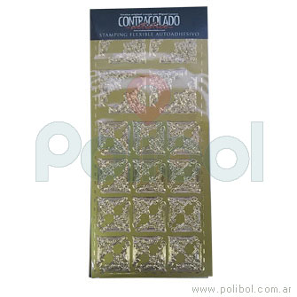 Stamping flexible autoadhesivo color oro N01
