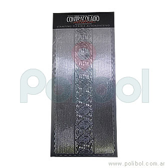 Stamping flexible autoadhesivo color plata n3