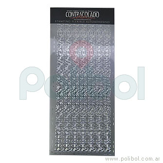 Stamping flexible autoadhesivo color plata n13