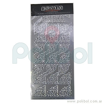 Stamping flexible autoadhesivo color plata n17