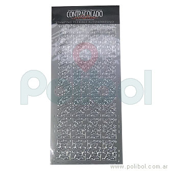 Stamping flexible autoadhesivo color plata n19