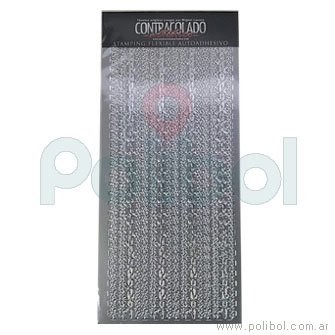 Stamping flexible autoadhesivo color plata n20