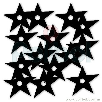 Lentejuelas estrellas negras grandes