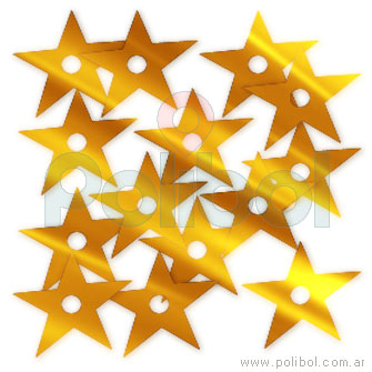 Lentejuelas estrellas doradas grandes