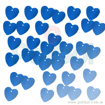 Lentejuelas corazón azul chicas