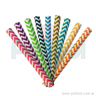 Sorbete de papel zig zag violetas