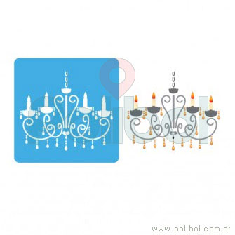 Stencil Candelabro