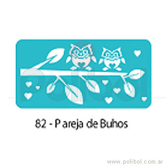 Stencil Pareja de buhos