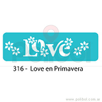 Stencil de Love en Primavera