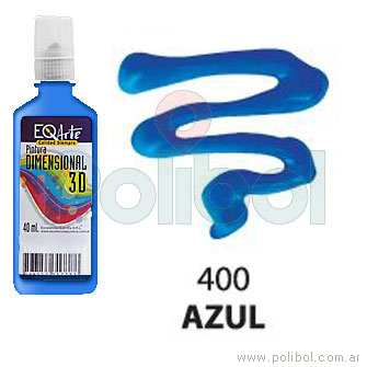 Dimensional 3D Azul Brillante