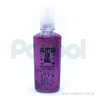 Glitter en gel fucsia