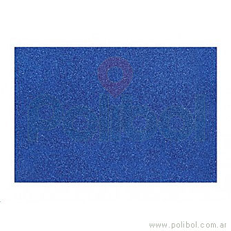 Goma Eva glitter azul A4