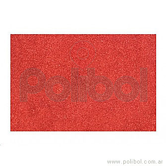 Goma Eva glitter rojo A4