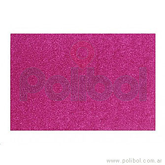 Goma Eva glitter fucsia A4