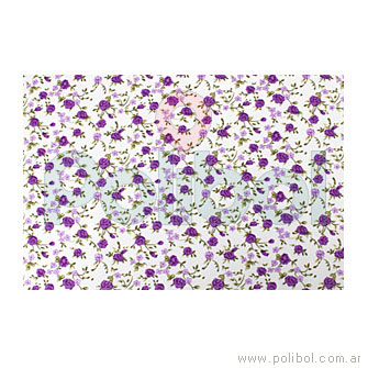 Goma Eva entelada flores liberty violeta A4